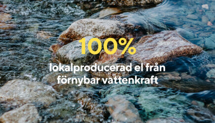 100% lokalproducerad och förnybar el från vattenkraft!